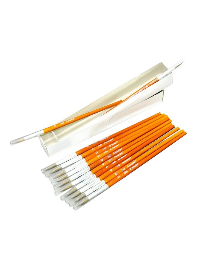 إف اي أس  مجموعة فراشي طلاء آرتميت للفنانين من 12 فرشاة بني/فضي - Image 2