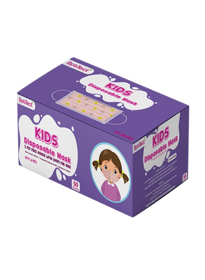 OptiTect - 50-Piece 3 Layer OptiTech Kids Disposable Face Mask - Image 1