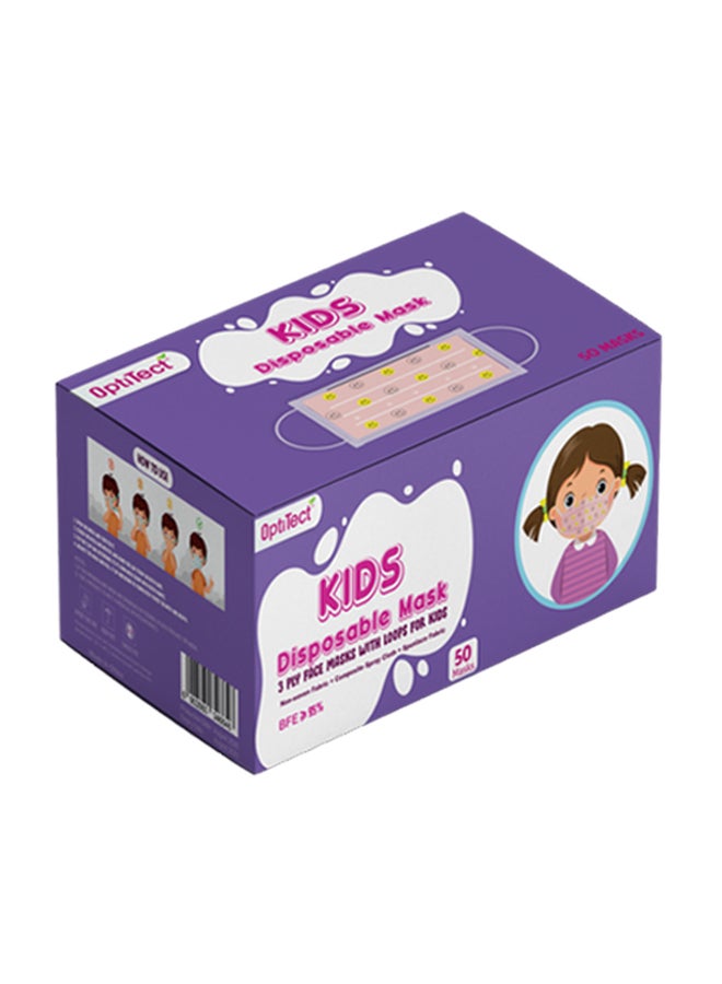 OptiTect - 50-Piece 3 Layer OptiTech Kids Disposable Face Mask - Image 1