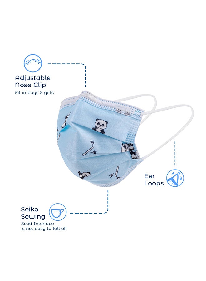 OptiTect - (50-Piece) 3-Ply Blue Face Mask With Loops For Kids - Image 1