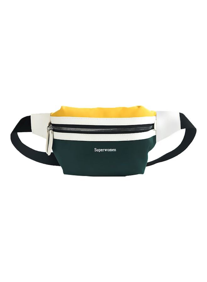 Beauenty - Colourblock Design Waistpack Green/Yellow/White - Image 1