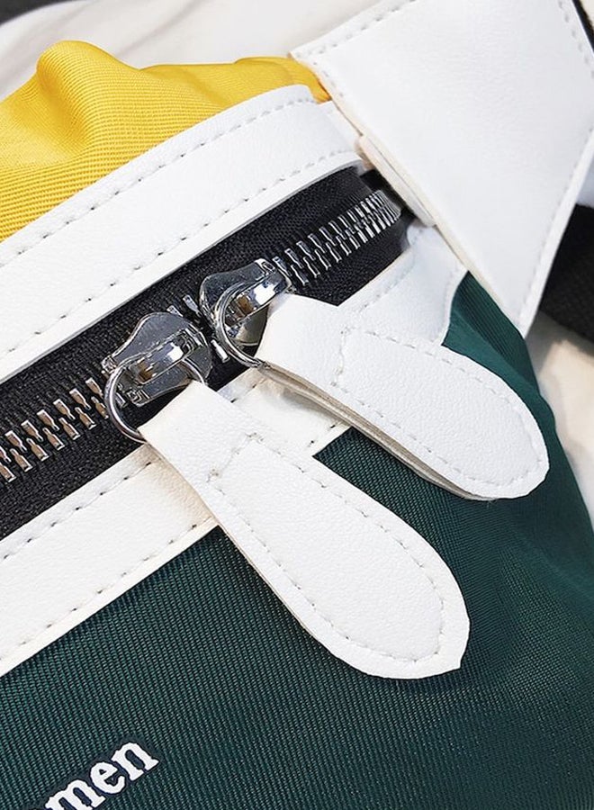Beauenty - Colourblock Design Waistpack Green/Yellow/White - Image 1