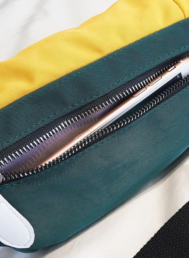 Beauenty - Colourblock Design Waistpack Green/Yellow/White - Image 1