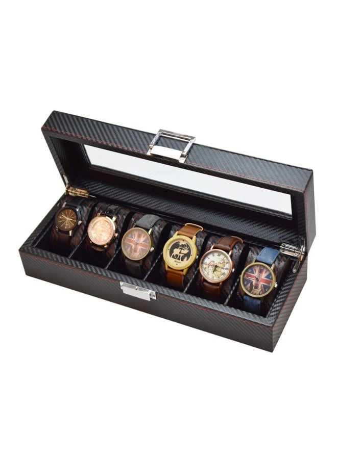 بيوينتي صندوق تعبئة للساعات مصنوع من جلد البولي يوريثان والألياف الكربونية بالكامل مكون من 6 أرقام unisex - Image 2