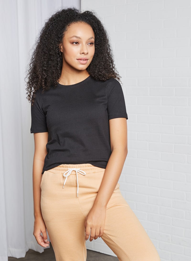 High Streets - Crew Neck Short Sleeve T-Shirt Black - Image 1