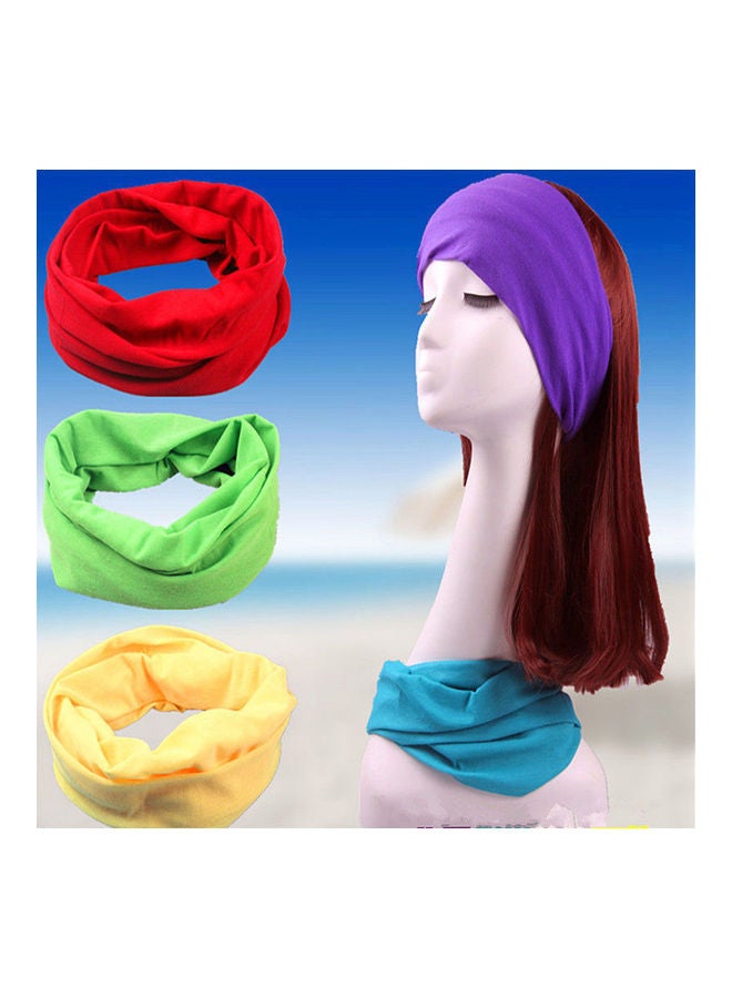 Generic Women Pure Color Cycling Headscarf Head Wrap Bandana Scarf Headwear Warm 20 x 10 x 20cm - Image 3