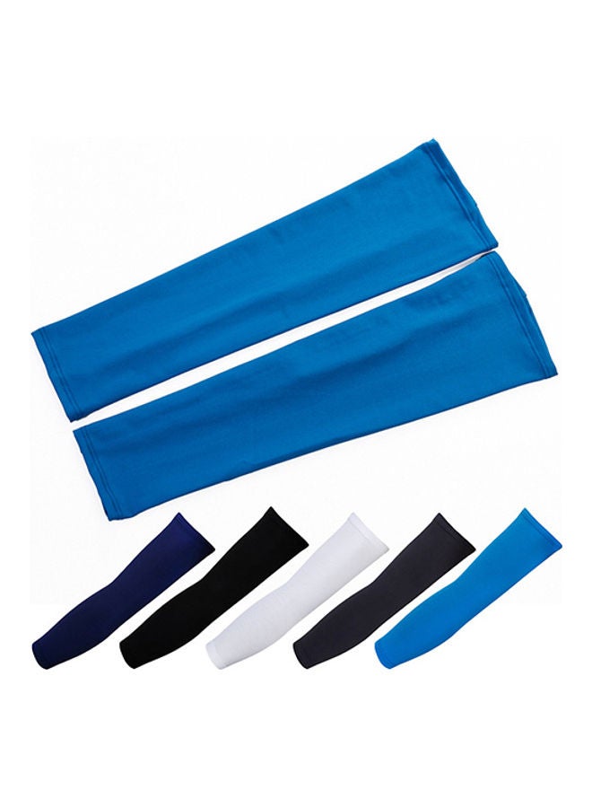 Generic Compression Fit Hand Cooling Ribbing UV Protection Outdoor Arm Sleeves 20x10x20cm  - Image 3