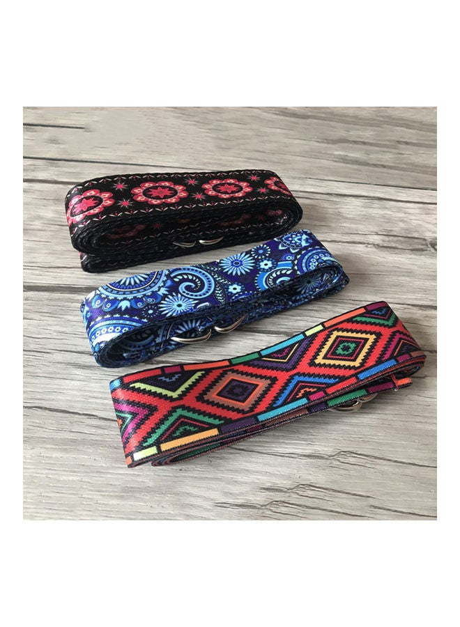 Generic Yoga Stretch Strap Flower Print D-Ring Waist Leg Fitness Exercise Training Belt 20 x 10 x 20cm  - Image 4