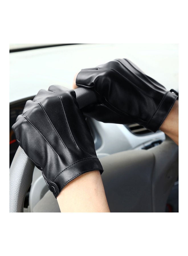 Generic Outdoor Half Finger Faux Leather Soft Breathable Driving Cycling Gloves 20x10x20cm  - Image 4