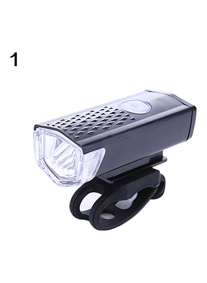 مصباح أمامي للدراجة قابل لإعادة الشحن بمنفذ USB بإضاءة LED وتدفق ضوئي 300 لومن 20*10*20سم - Image 1