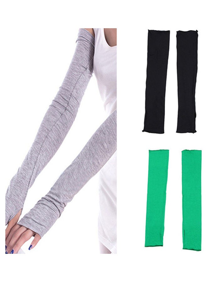 Generic - Women Girl Fashion Warm Arm Warmer Long Fingerless Gloves Cotton Sleeves 20 x 10 x 20cm - Image 1