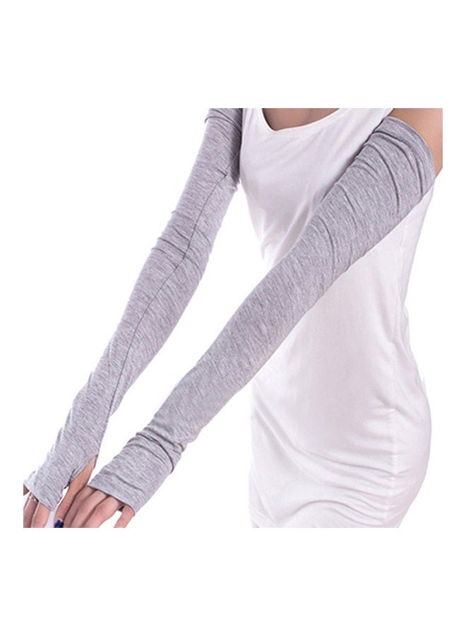 Generic - Women Girl Fashion Warm Arm Warmer Long Fingerless Gloves Cotton Sleeves 20 x 10 x 20cm - Image 1