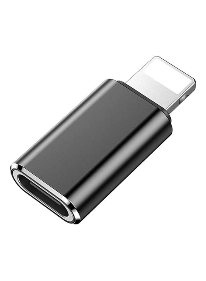 Trands - Trands Type-C to Lightning Adapter for iPhone 12 12 Pro 12 Mini 12 Pro Max 11 11 Pro 11 Pro Max X XS XR XS Max iPad Pro CA359, Grey - Image 1