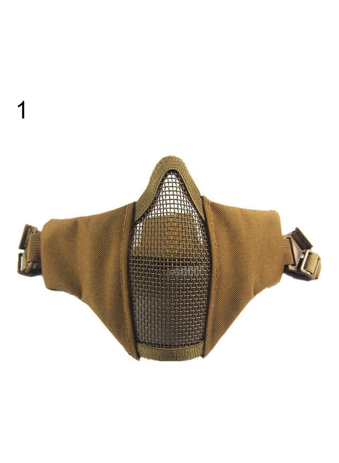 Generic Outdoor Protective Strike Metal Mesh Metal Half Face Tactical Military Mask 20*10*20cm  - Image 1