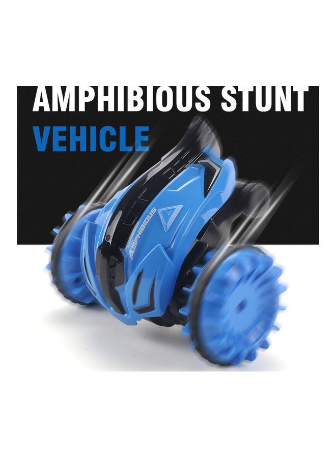 2.4G Amphibious Stunt RC  Rotating And Rolling Toy Car Blue 18 x 16 x 11cm - Image 5