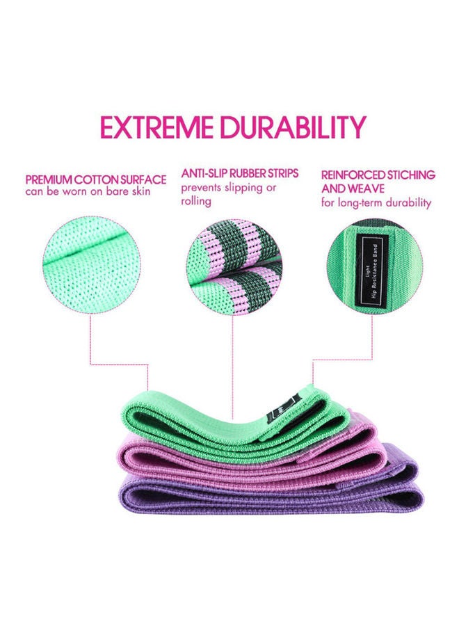 Generic - 3 PCS Deep Squat Resistance Yoga Pull Stretch Auxiliary Leg Trainer Assisted Elasticity Band 15 x 3 x 5cm - Image 1