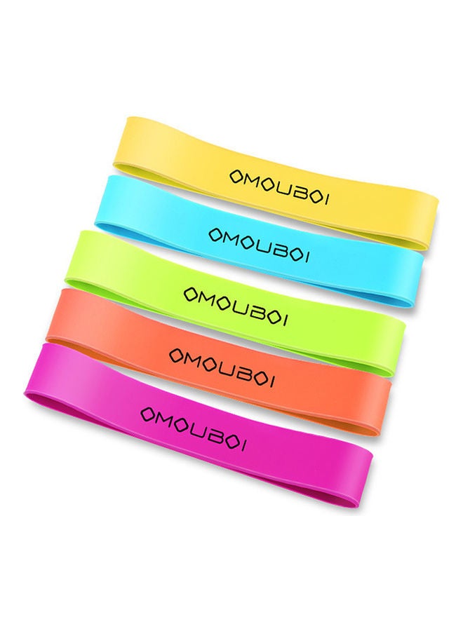 Generic Pack of 5 Resistance Loop Exercise Band With Carry Bag 25 x 2 x 20cm - Image 3
