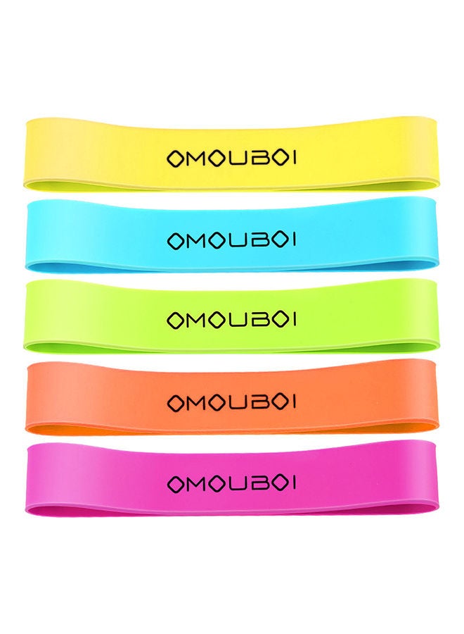 Generic Pack of 5 Resistance Loop Exercise Band With Carry Bag 25 x 2 x 20cm - Image 5