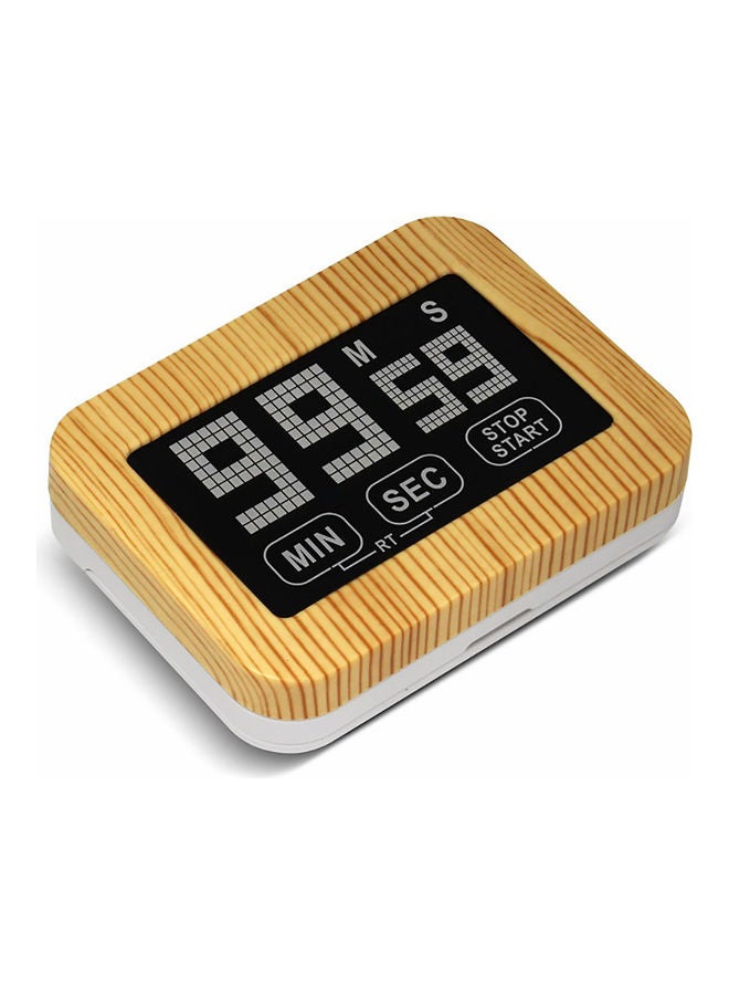 Generic - Digital Kitchen Timer Magnetic Countdown Clock Large Display Touchscreen Count Up And Down With Retractable Bracket For Cooking Kids Gym Games Classroom Beige 9.00*3.00*7.50cm - Image 1