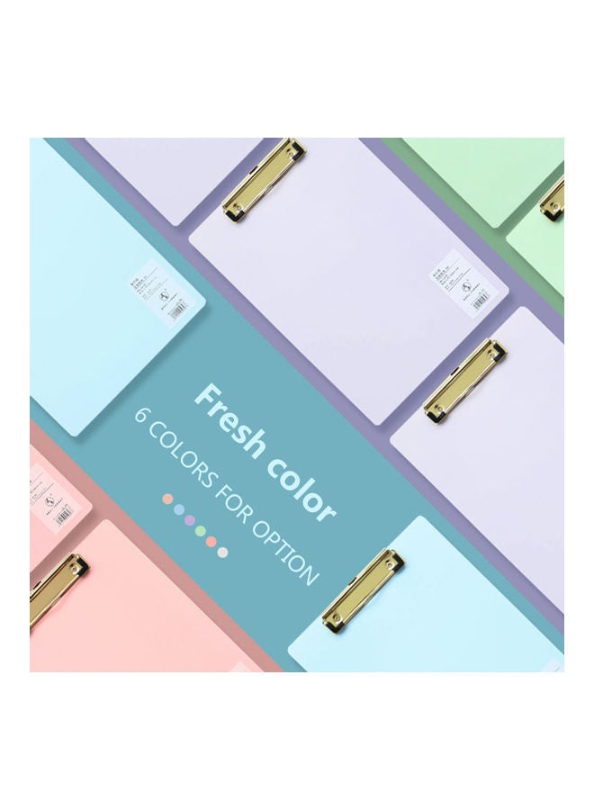 A4 Plastic Clipboard Writing Pad Profile Clip With Hanging Hole Pink