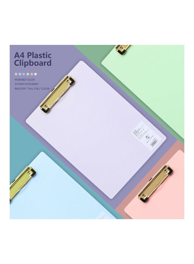 A4 Plastic Clipboard Writing Pad Profile Clip With Hanging Hole Pink
