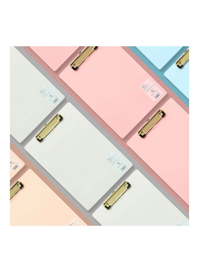 A4 Plastic Clipboard Writing Pad Profile Clip With Hanging Hole Pink