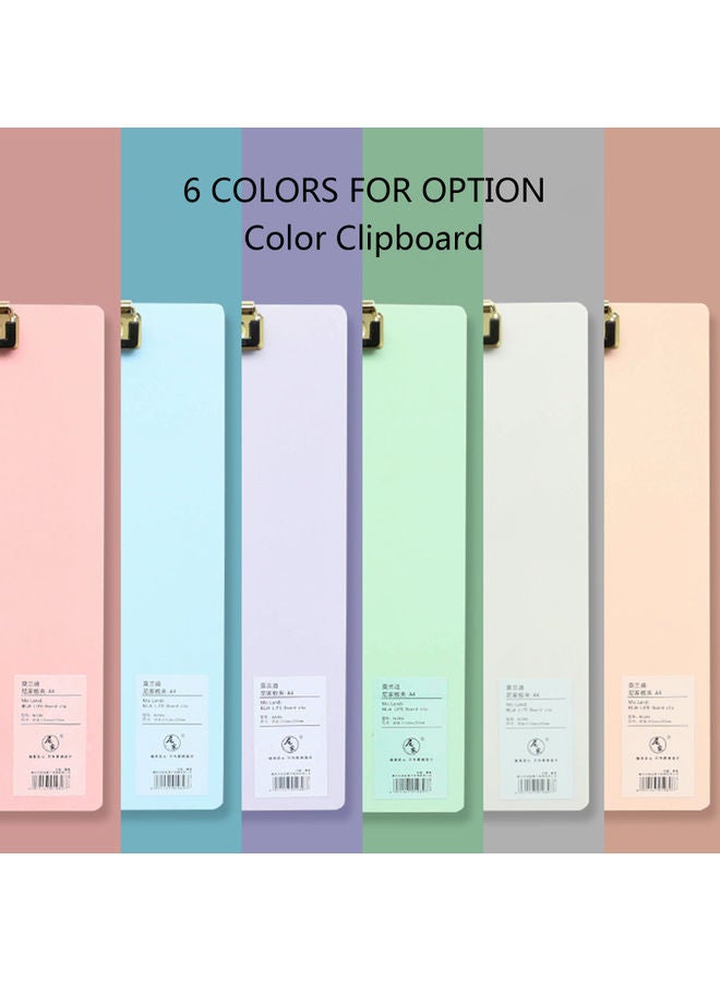 A4 Plastic Clipboard Writing Pad Profile Clip With Hanging Hole Pink
