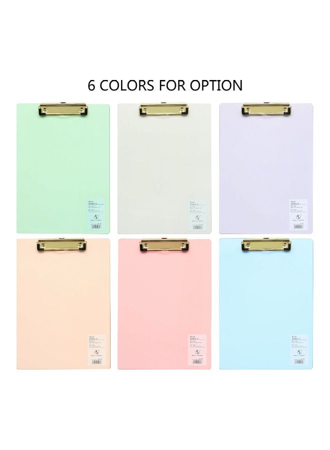 A4 Plastic Clipboard Writing Pad Profile Clip With Hanging Hole Pink