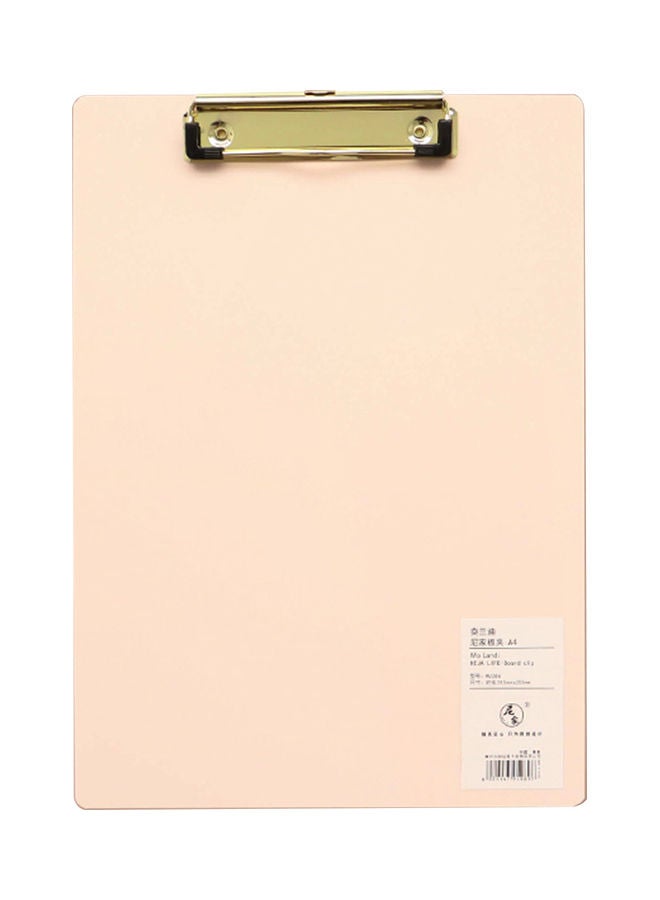 Generic A4 Plastic Clipboard Writing Pad Profile Clip With Hanging Hole Orange - Image 1