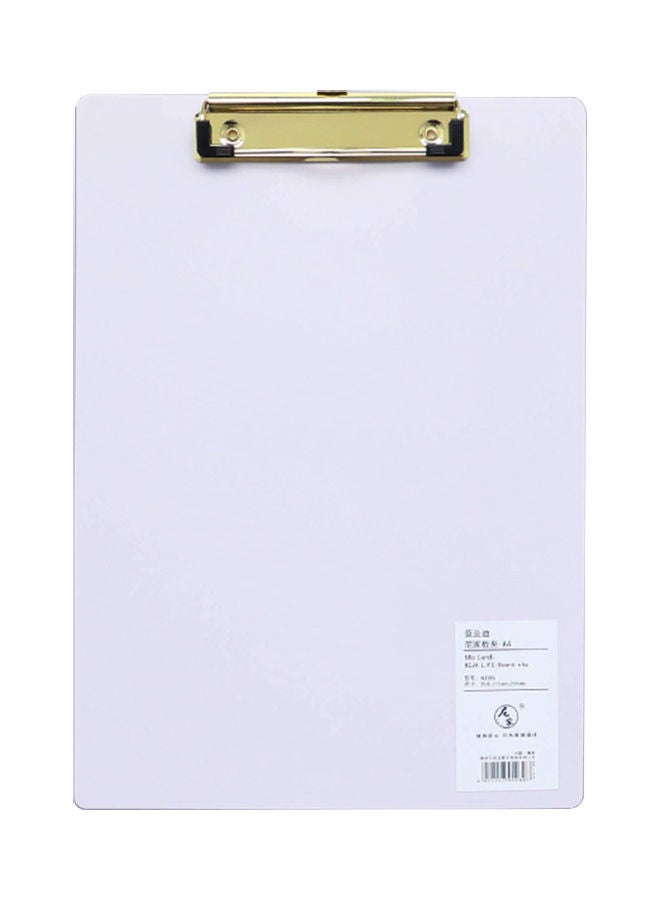 Generic A4 Plastic Clipboard Writing Pad Profile Clip With Hanging Hole Purple  - Image 1