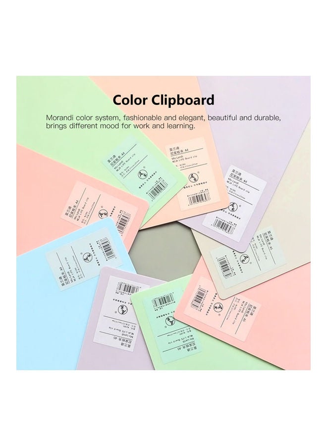 Generic A4 Plastic Clipboard Writing Pad Profile Clip With Hanging Hole Purple  - Image 4