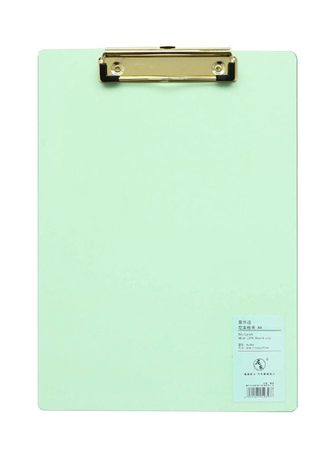 Generic A4 Plastic Clipboard Writing Pad Profile Clip With Hanging Hole Green  - Image 1