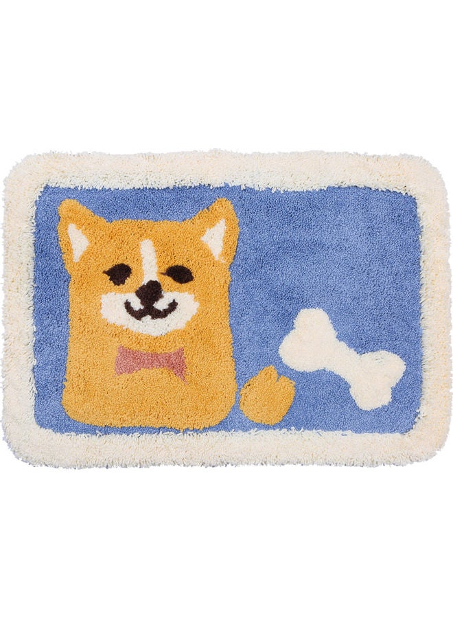 Cartoon Pattern Waterproof Indoor-Outdoor Doormat 20 x 32 Inch Blue 39.00 x 5.00 x 24.00cm - Image 1
