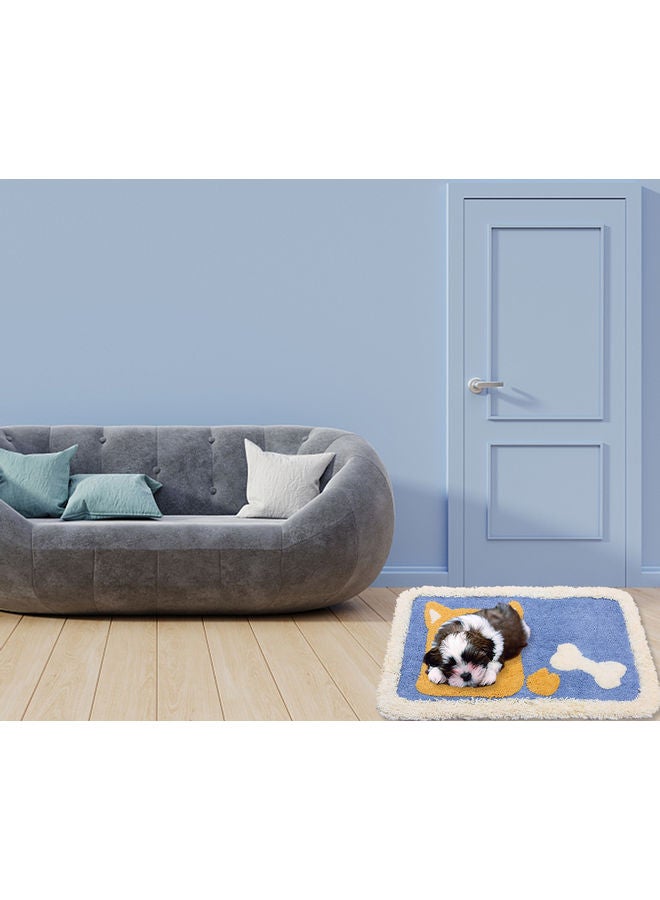 Cartoon Pattern Waterproof Indoor-Outdoor Doormat 20 x 32 Inch Blue 39.00 x 5.00 x 24.00cm - Image 2