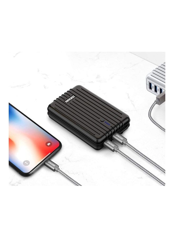 10000.0 mAh Powerbank Bundle With 10000mah A3pd  And 4-port 30w USB-C Wall Charger Black