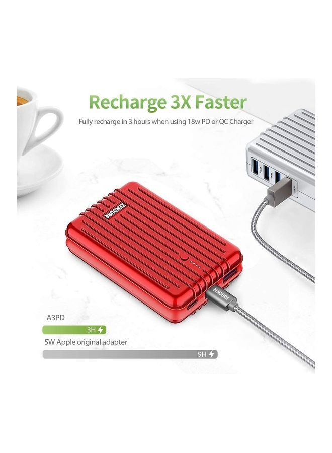 10000.0 mAh Powerbank Bundle With 10000mah A3pd  And 4-port 30w USB-C Wall Charger Black