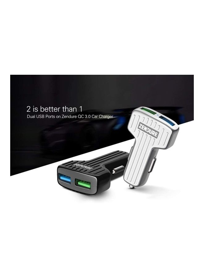 زينديور حزمة باور بنك A2 بسعة 6700 مللي أمبير في الساعة وباور بنك A5 بسعة 16750 مللي أمبير في الساعة مع شاحن للسيارة بمنفذين ومحول شحن باسبورت من زينديور أسود - Image 4