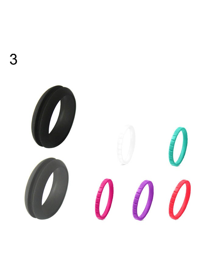 Generic Double Color Soft Silicone Finger Ring Sport Party Couple Jewelry Gift 20x10x20cm - Image 2