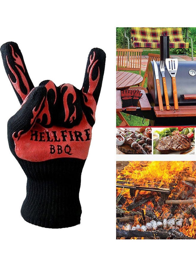 Generic Heat Resistant Proof Cooking Oven Hot Kitchen BBQ Grill Holder Gloves Mitt multicolor  - Image 2