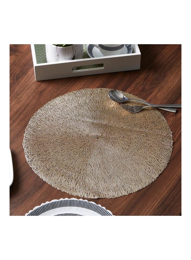 Home Box Dahlia Round Placemat Gold 38cm  - Image 1