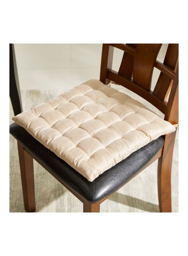 Home Box Dupioni Chair Pad Gold  - Image 1