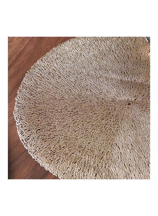 Home Box Dahlia Round Placemat Gold 38cm  - Image 2