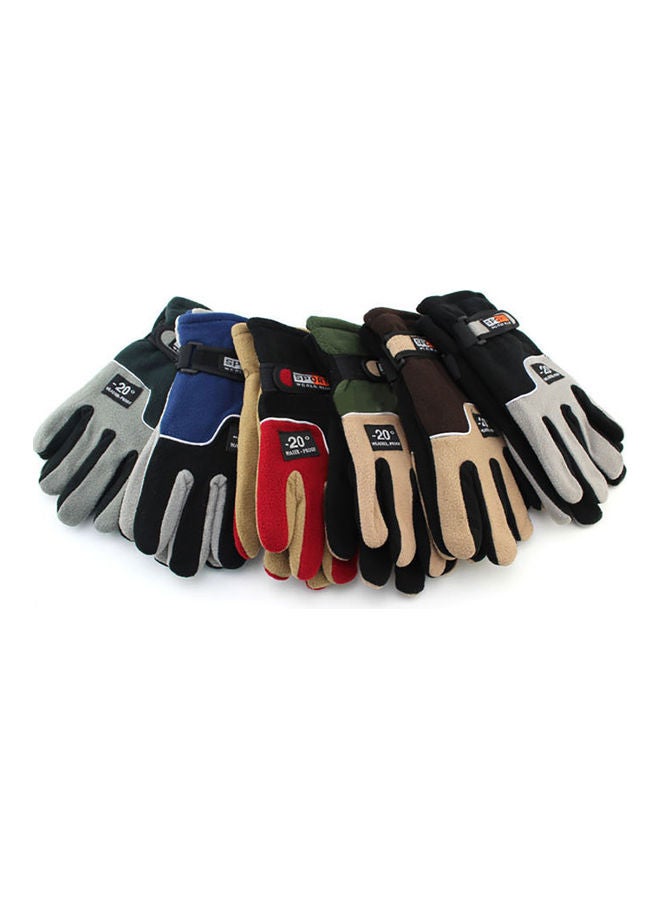 Generic Full Finger Outdoor Sports Windproof Winter Soft Warm Men's Cycling Gloves 20 x 10 x 20cm  - Image 2