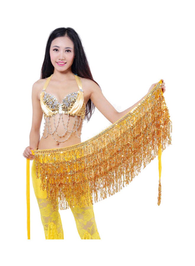 Generic - Belly Dance Dancer Costume Sequins Tassels Fringes Hip Scarf Belt Waist Skirt 20 x 10 x 20cm - Image 1