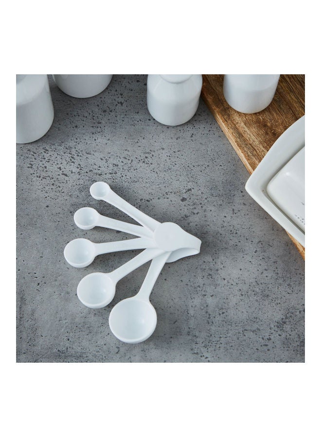 هوم بوكس طقم ملاعق قياس فيجا من 5 قطع أبيض - Image 5