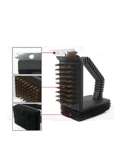 Generic 3 In 1 BBQ Grill Scraper Wire Brush Dirt Remover Scourer Kitchen Cleaning Tool black 20 x 10 x 20cm  - Image 4