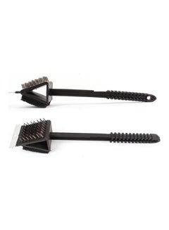 Generic 3 In 1 Long BBQ Grill Stainless Steel Scraper Copper Barbecue Cleaning Brush black 20 x 10 x 20cm  - Image 5