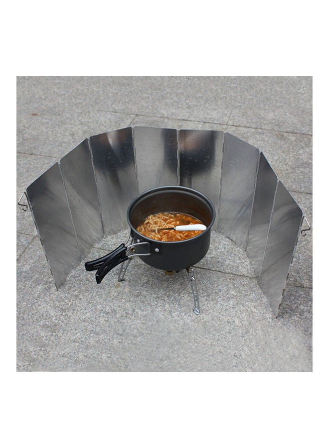 Generic 8 Plates Stove Wind Shield Screens Camping Foldable Cooker Gas Board Windshield 20 x 10 x 20cm  - Image 3