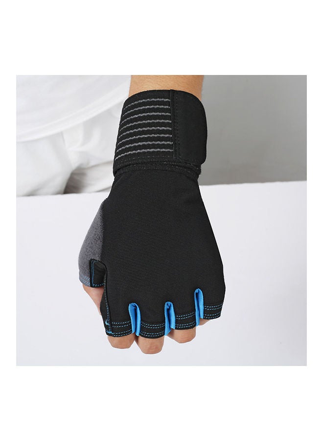 قفازات رياضية قابلة للتعديل بتصميم يغطي نصف الأصابع L - Image 2