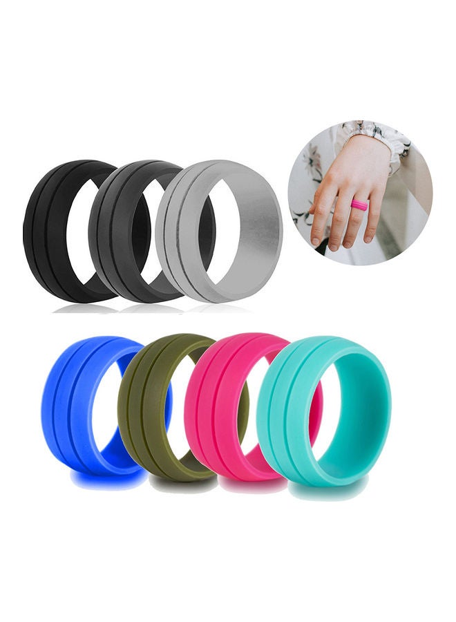 Generic - Women Men Flexible Silicone Wedding Ring Outdoor Sports Gym Band Fashion Gift 20 x 10 x 20cm - Image 1